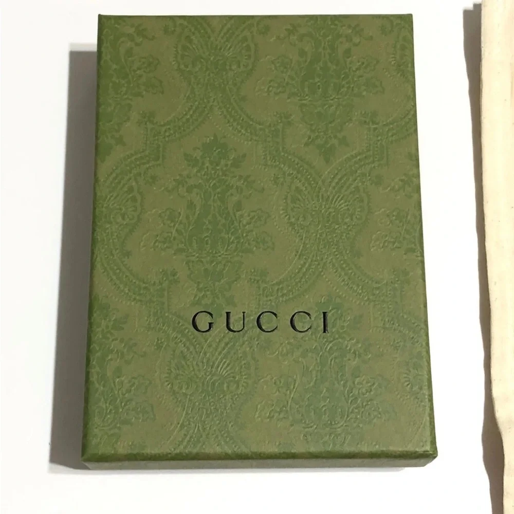 Gucci Gift Box 6”x4.5”x1.5” With Tissue Paper And Bag For Jewelry Wallet